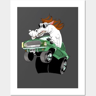 Green Mustang!!! Posters and Art